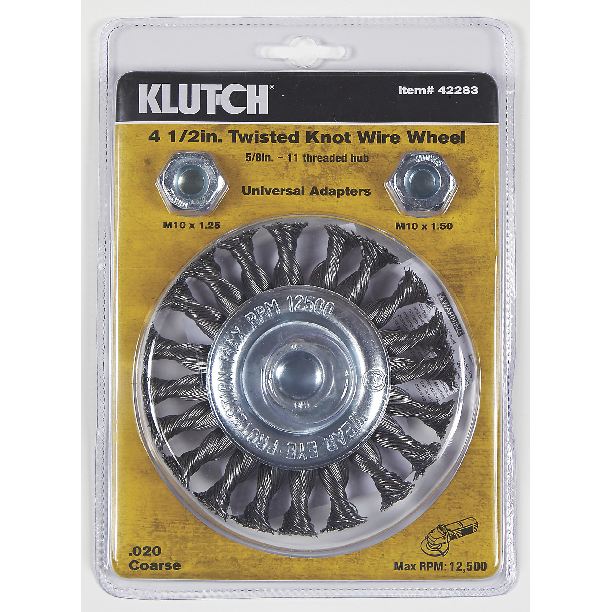 Klutch 4-1/2in. Twisted Knot Wire Wheel